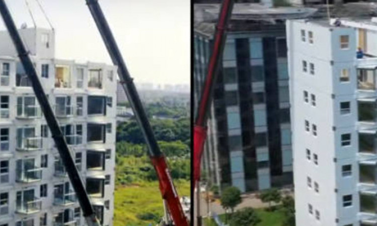 Amazing! Developer China Bangun Apartemen 10 Lantai dalam 28 Jam Tercepat di Dunia