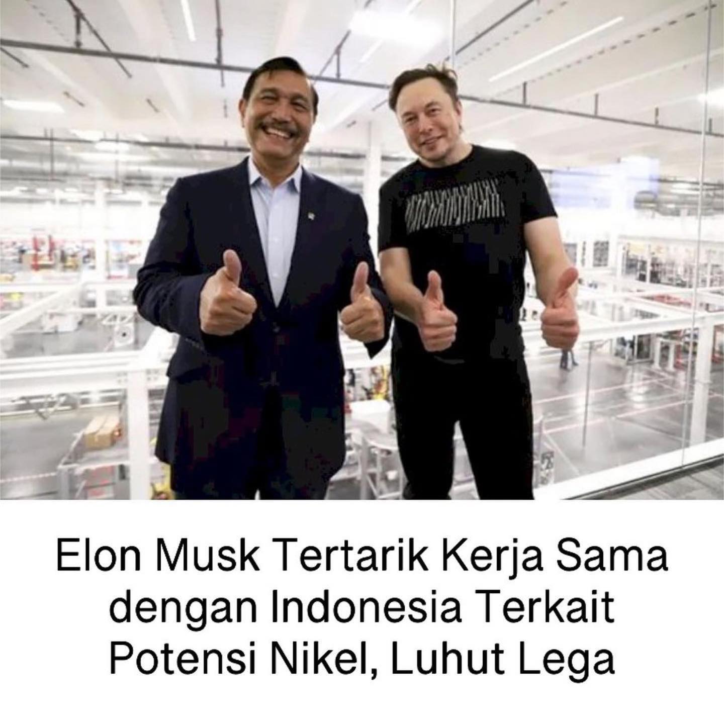 Elon Musk Tertarik Kerja Sama Dengan Indonesia Terkait Potensi Nikel, Luhut Lega
