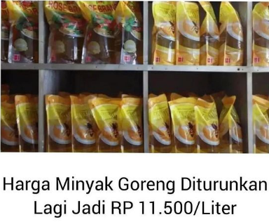 Harga Minyak Goreng Diturunkan Lagi Jadi Rp. 11.500/Liter