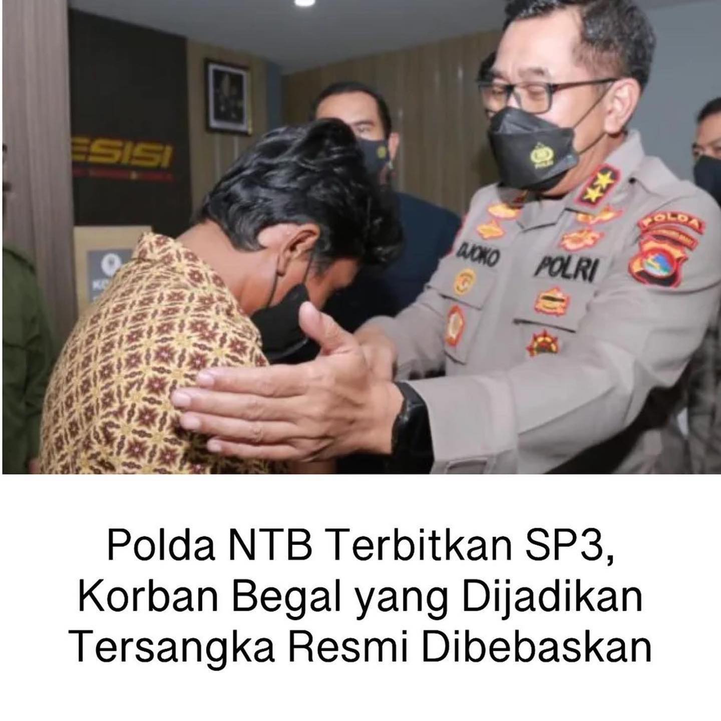 Polda NTB Terbitkan SP3, Korban Begal yang Dijadikan Tersangka Resmi Dibebaskan