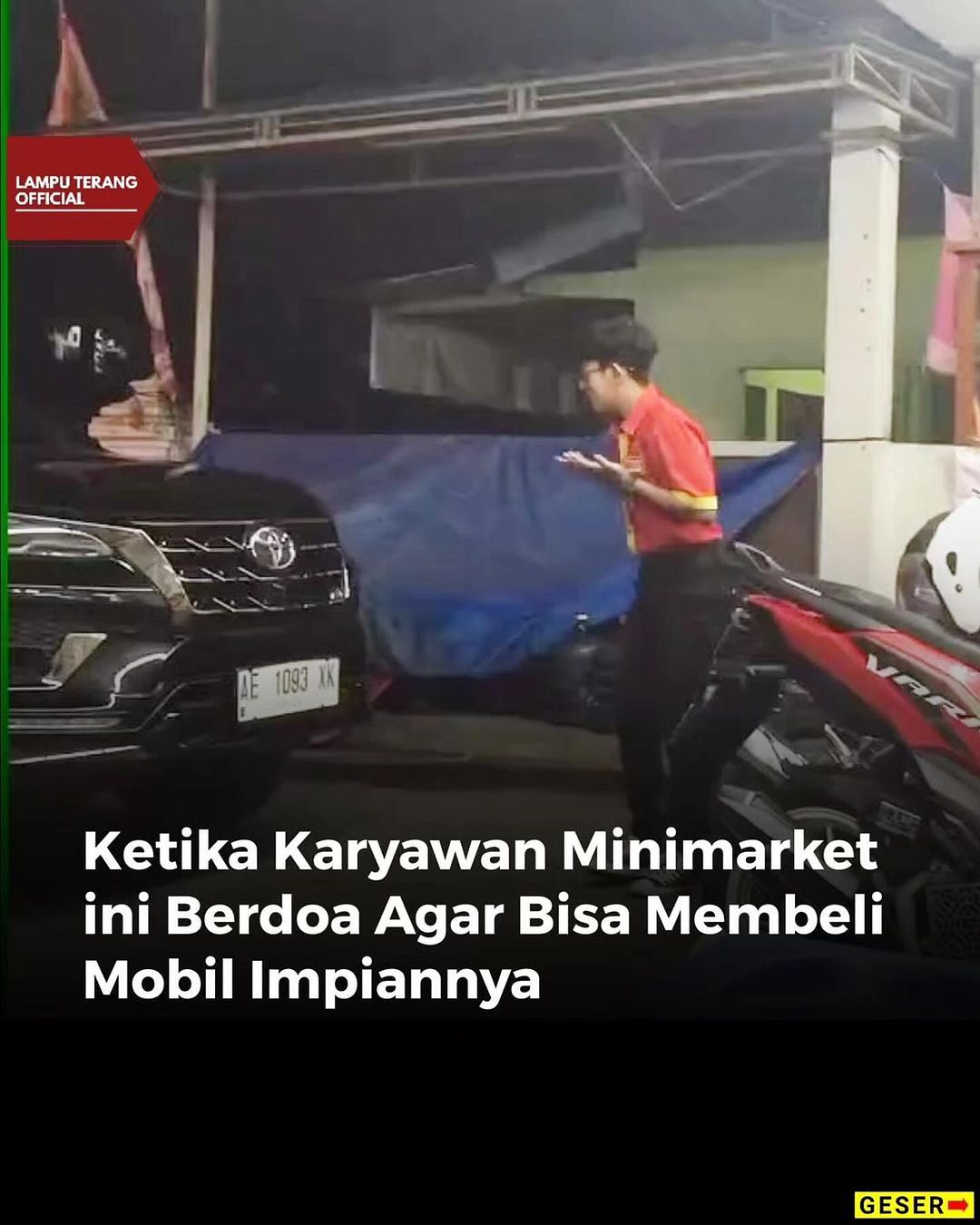 Video Ketika Karyawan Minimarket Ini Berdoa Agar Bisa Membeli Mobil Impiannya
