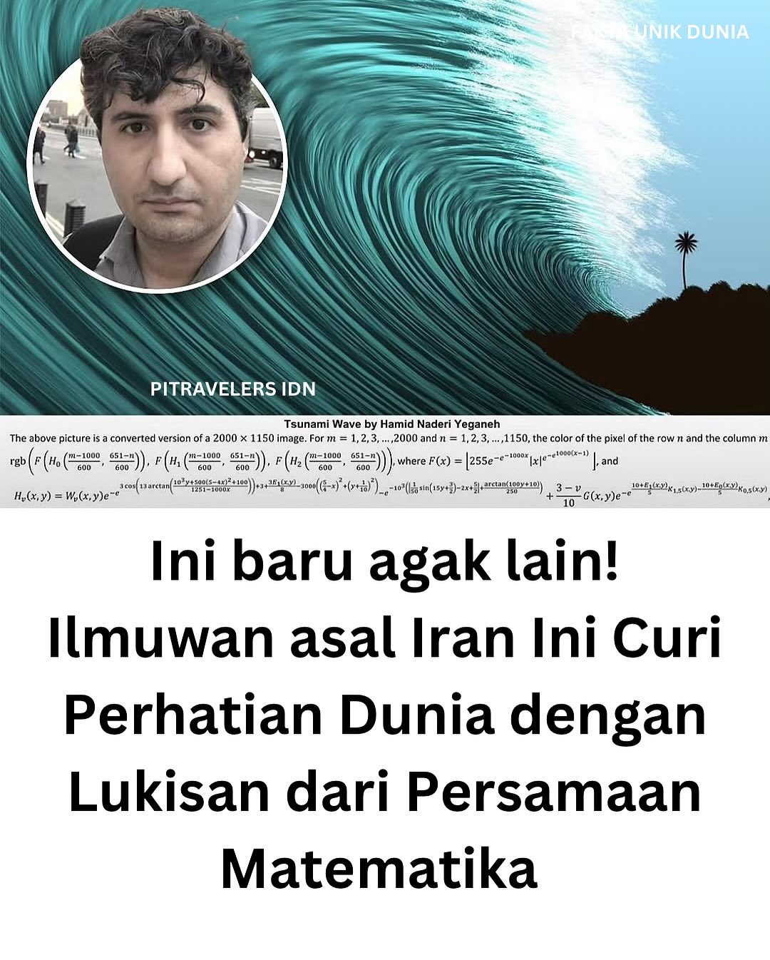 Ilmuan asal Iran ini Curi Perhatian DUnia dengan Lukisan dari Persamaan Matematika