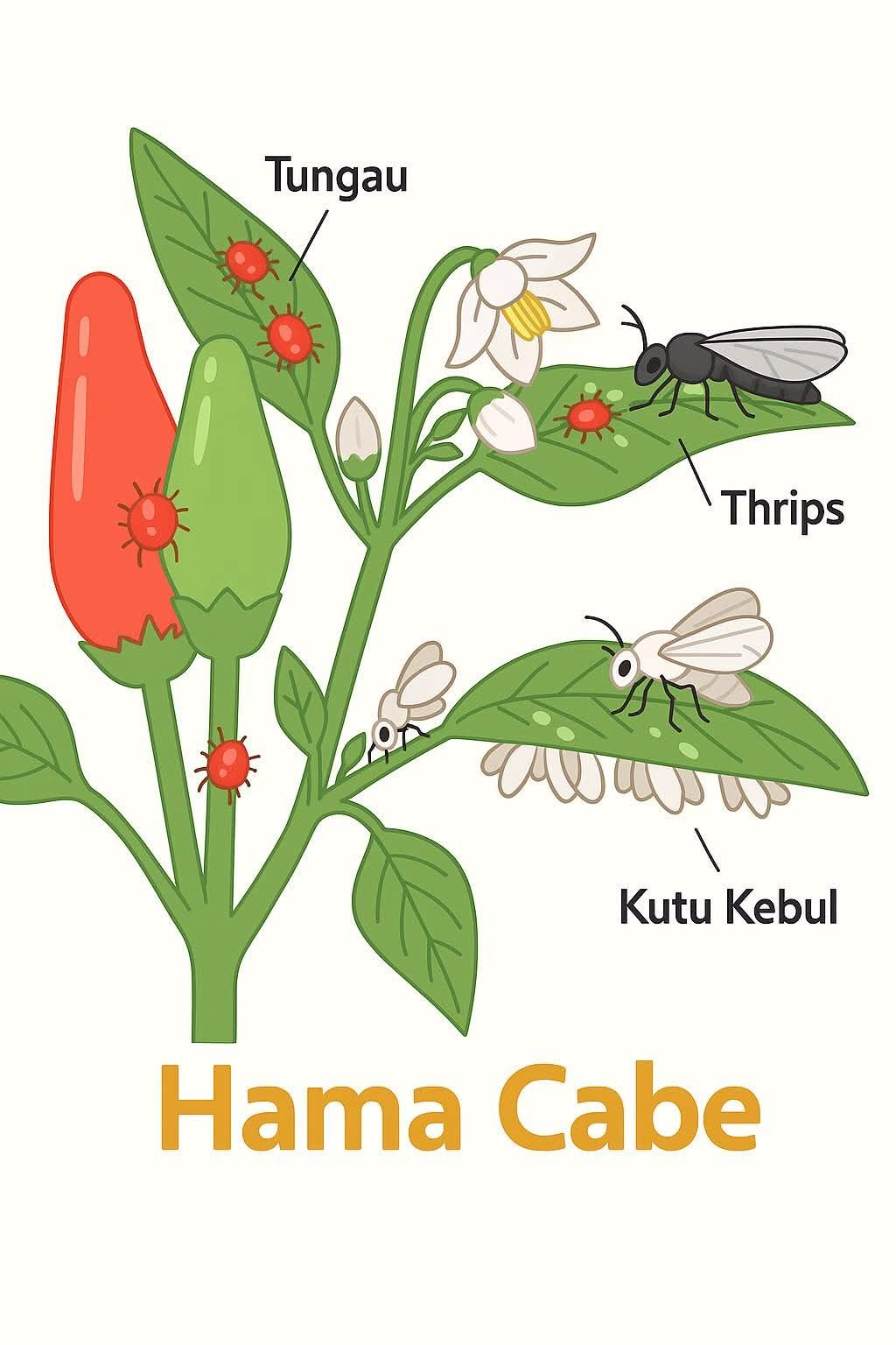 🌶️ Hama Cabe Penyebab Daun Keriting — Kenali Musuhnya, Selamatkan Panenmu!