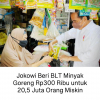 Jokowi Beri BLT Minyak Goreng Rp.300 Ribu Untuk 20,5 Juta Orang Miskin